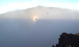 Volcan : une "gloire" observée au Dolomieu