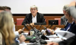 Le président de la commission des Finances de l'Assemblée nationale Eric Coquerel, durant une réunion de la commission à Paris le 16 octobre 2024 ( AFP / Bertrand GUAY )