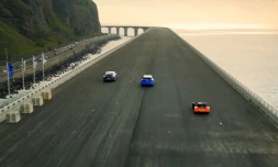 tournage the grand tour course en voiture sur la NRL