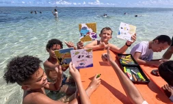 Plongée éducative dans le lagon pour des collégiens de Saint-Benoît