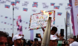 La flamme olympique Réunion saint-paul 