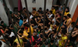 Des mineurs détenus dans un centre de rééducation juvénile à Malolos, dans la province de Bulacan, le 21 mai 2019 aux Philippines