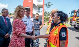 Dominique Faure en visite au Sdis du Port