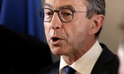Le ministre de l'Intérieur Bruno Retailleau le 18 mai 2025 à Paris ( AFP / Kiran RIDLEY )