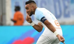 L'attaquant de l'OM Dimitri Payet buteur lors de la victoire à domicile face à Guingamp en 5e journée de L1 le 16 septembre 2018