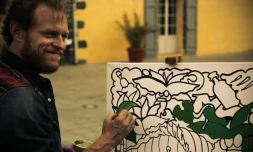 Peinture sur les bornes à verre -  peintre waroox