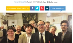 L\'avocat Patrick Payet entouré de sa famille (photo O.B. Ouest France)