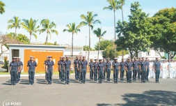 Le Port : cérémonie de fin de formation pour la premiÚre promotion Marine du service national à La Réunion