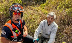 Saint-Paul : assis dans la savane, un gramoune désorienté est repéré et sauvé par la section aérienne de gendarmerie