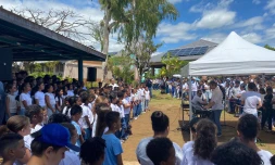 Bras-Panon : des élèves rassemblés pour la journée "non au harcèlement"
