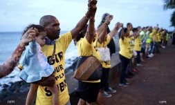 Gilets jaunes, femmes, chaîne humaine, Barachois, 16 novembre