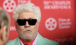 Le réalisateur espagnol Pedro Almodovar, le 28 avril 2025 à New York ( GETTY IMAGES NORTH AMERICA / Michael loccisano )
