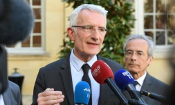 Le patron de la SNCF Guillaume Pepy Ă l'HĂŽtel Matignon Ă Paris, le 7 mai 2018