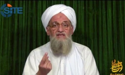 Capture d'écran d'une vidéo du site spécialisé SITE en février 2012 montrant Ayman al-Zawahiri