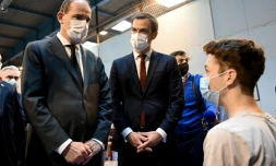 Jean Castex et Olivier Véran visitent le 31 mai 2021 le centre de vaccination de Saint-Maur-des-Fossés