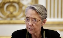 La Première ministre Elisabeth Borne le 27 mars 2023 à Matignon ( AFP / Ludovic MARIN )
