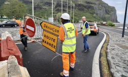 route du littoral saint-denis barachois Emnati cyclone dimanche 20 février 2022 saint benoit