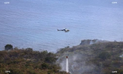 Incendie sur la route du littoral