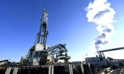 Le site du projet de centrale géothermique de Reichstett, près de Starsbourg, le 18 novembre 2020