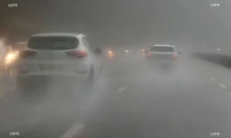 Forte pluie sur la route du littoral 21 janvier 2021