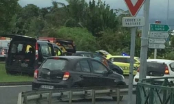 Collision gendarme Saint-Benoît 