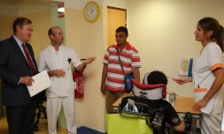 Le Prefet rencontre les blessés de la route