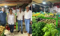 CCIR : Pierrick Robert et des élus visitent une épicerie de proximité à Saint-André
