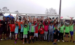 Tournoi de Tchoukball à la Plaine des Palmistes