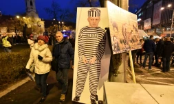 Manifestation contre la corruption le 9 mars 2018 à Bratislava.