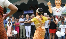 La candidate du FN à Saint-Louis de la Réunion le 27 novembre 2016