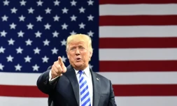 Le président américain Donald Trump, lors d'un meeting politique à Charleston, en Virginie occidentale, le 21 août 2018 
