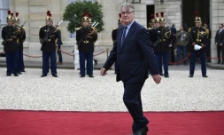 Jean-Paul Delevoye, Haut commissaire à la réforme des retraites, à l'Elysée le 14 mai 2017