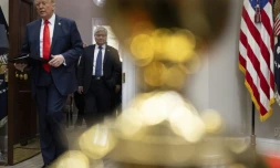 Le président américain Donald Trump et le patron de TSMC C.C. Wei, le 3 mars 2025 à la Maison Blanche