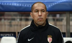 L'entraîneur de Monaco Leonardo Jardim avanr le coup d'envoi du match face à la Juventus en demi-finales aller de C1 à Louis II, le 3 mai 2017