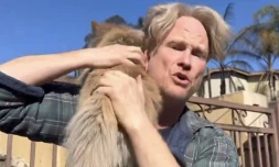 Incendies à Los Angeles : un homme pleure de joie après avoir retrouvé son chien Oreo