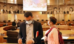 Olivier Hoarau et Huguette Bello 