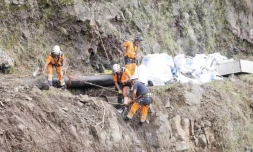 Intervention en bord de falaise