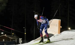 La Française Louis Jeanmonnot, lors de l'individuel à Kontiolahti (Finlande) où elle s'est imposée, le 4 décembre 2024