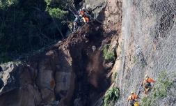 éboulis route du littoral fermée 24 février 2022 éboulis