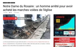 Maurice : un homme arrêté pour avoir volé les marches d'une église 