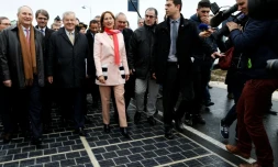 Inauguration de la première route solaire au monde à Tourouvre-au-Perche, en présence de Ségolène Royal, le 22 décembre 2016
