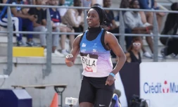 Sounkamba Sylla, à Angers (Maine-et-Loire), le 28 juin 2024. (LAURENT LAIRYS / AFP)