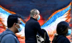 File d'attente pour la vaccination à Sydney, le 18 août 2021