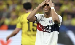Le PSG s'est incliné contre le Borussia Dortmund en demi-finale aller de Ligue des champions. | PHOTO : FRANCK FIFE / AFP