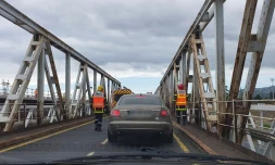 Pont de la Rivière des Galets à cause d'un carambolage impliquant 4 véhicules