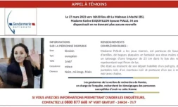 Avis de disparition de Karine Esquivillion publiée sur la page Facebook de la gendarmerie de la Vendée, pour tenter de retrouver la mÚre de famille disparue depuis le 27 mars 2023 ( GENDARMERIE NATIONALE / -UGC )