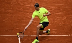 Le N.3 mondial Alexander Zverev contre l'Américain Learner Tien au 1er tour de Roland-Garros le 27 mai 2025 à Paris