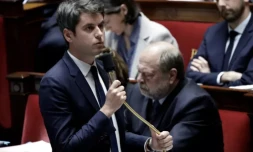 Le Premier ministre Gabriel Attal lors d'une séance de questions au gouvernement à l'Assemblée nationale, à Paris le 9 avril 2024 ( AFP / STEPHANE DE SAKUTIN )