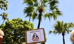 manif collectif parents 974 contre port du masque enfants école