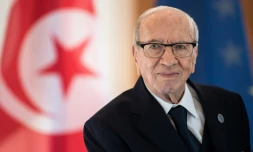 Béji Caïd Essebsi, alors président de la Tunisie, photographié au palais présidentiel à Berlin, le 30 octobre 2018